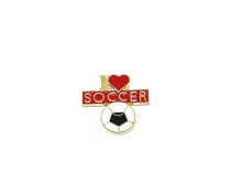 I Love Soccer Enamel Pin
