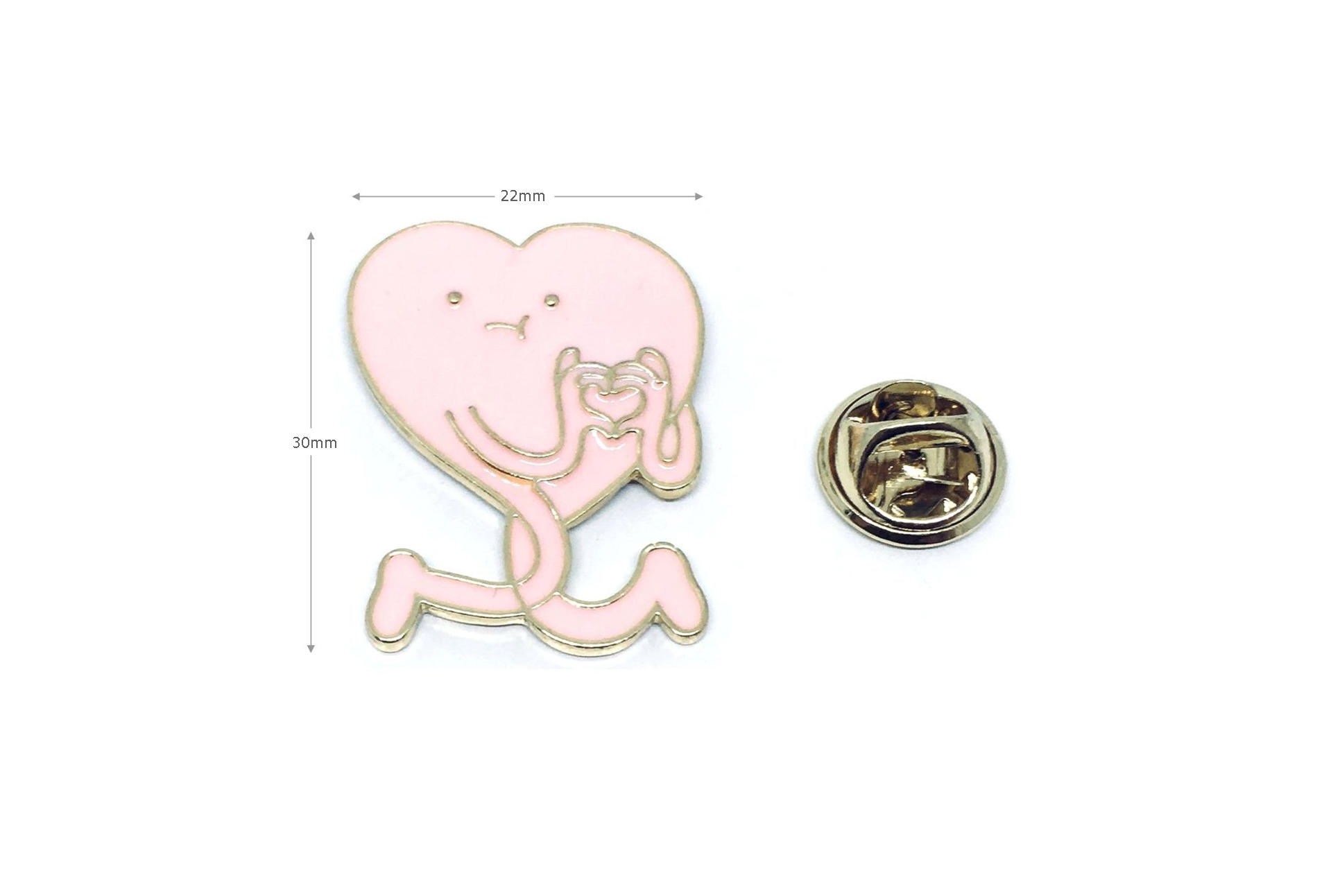 Cartoon Pink Heart Pin