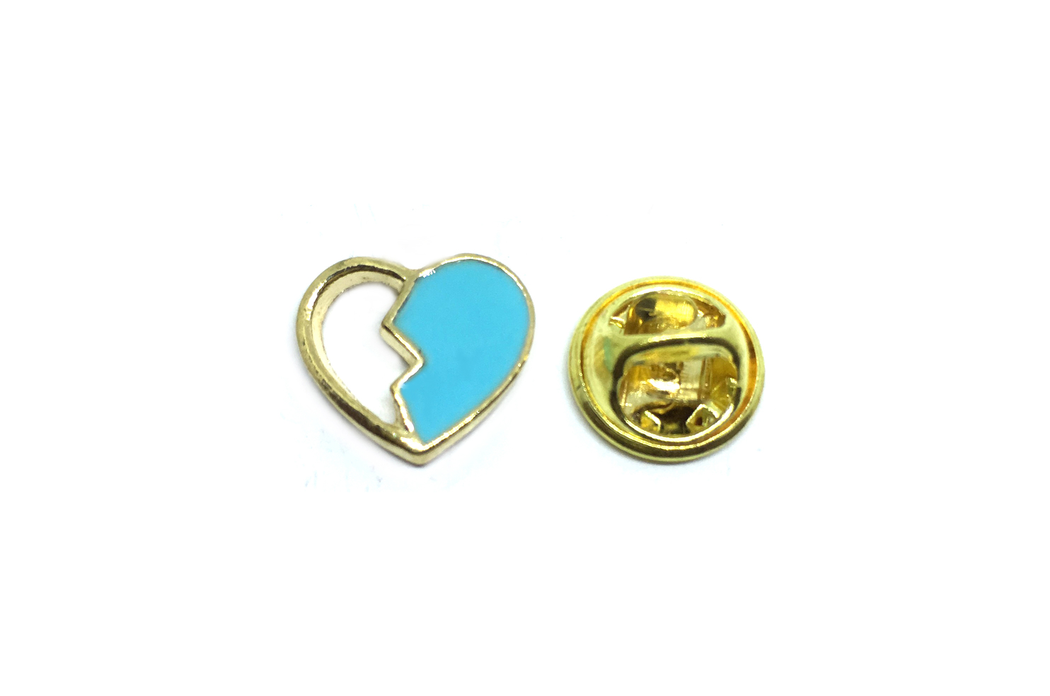 Blue Heart Pin Badge