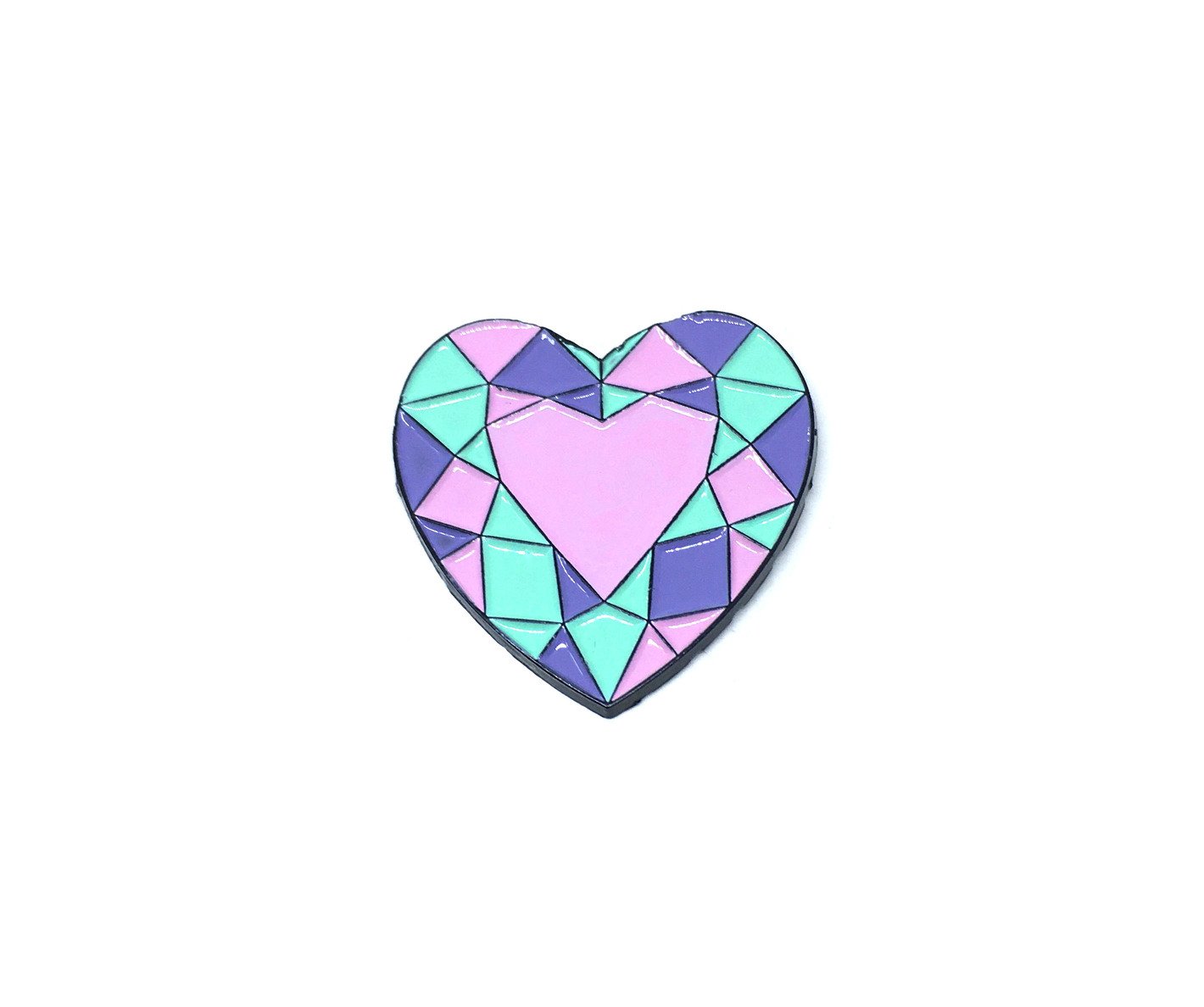 Heart Enamel Brooch Pin