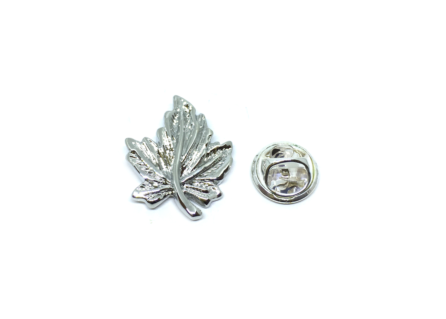 Tiny Silver Maple Leaf Pin