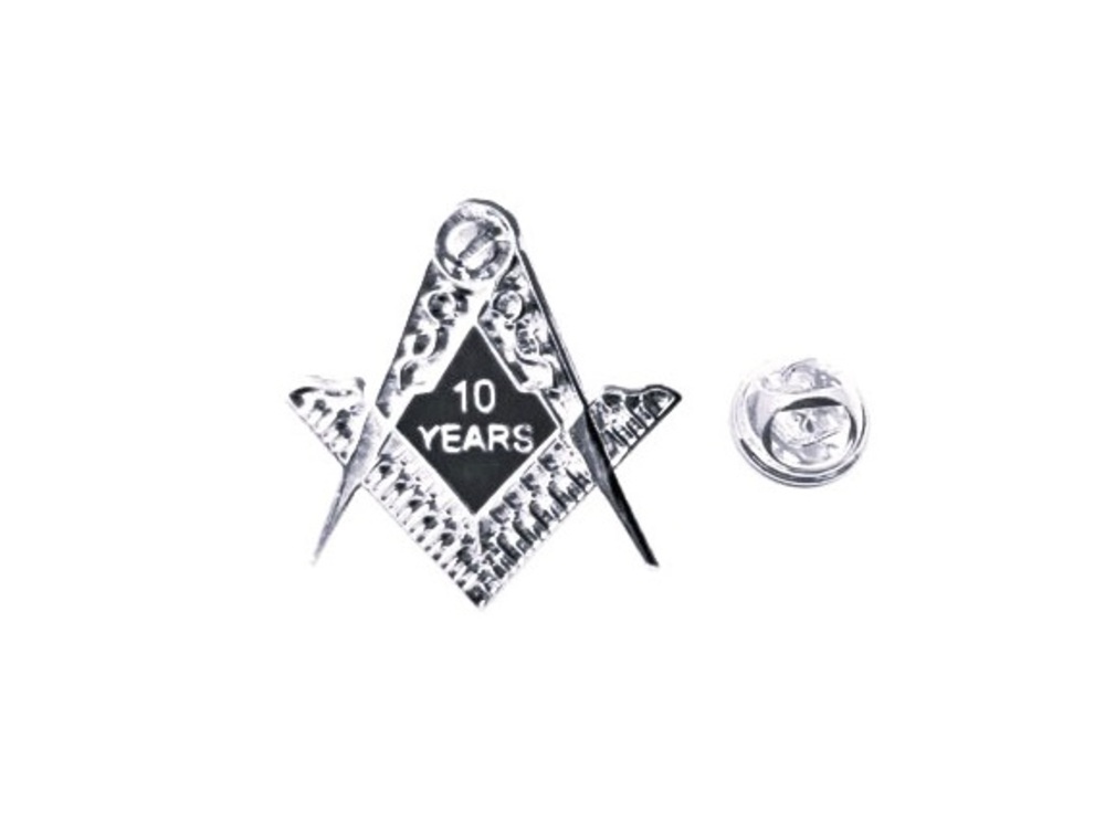 10 Year Masonic Pin