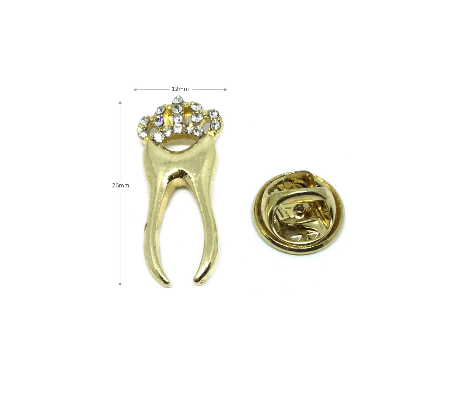 Crystal Crown Tooth Pin