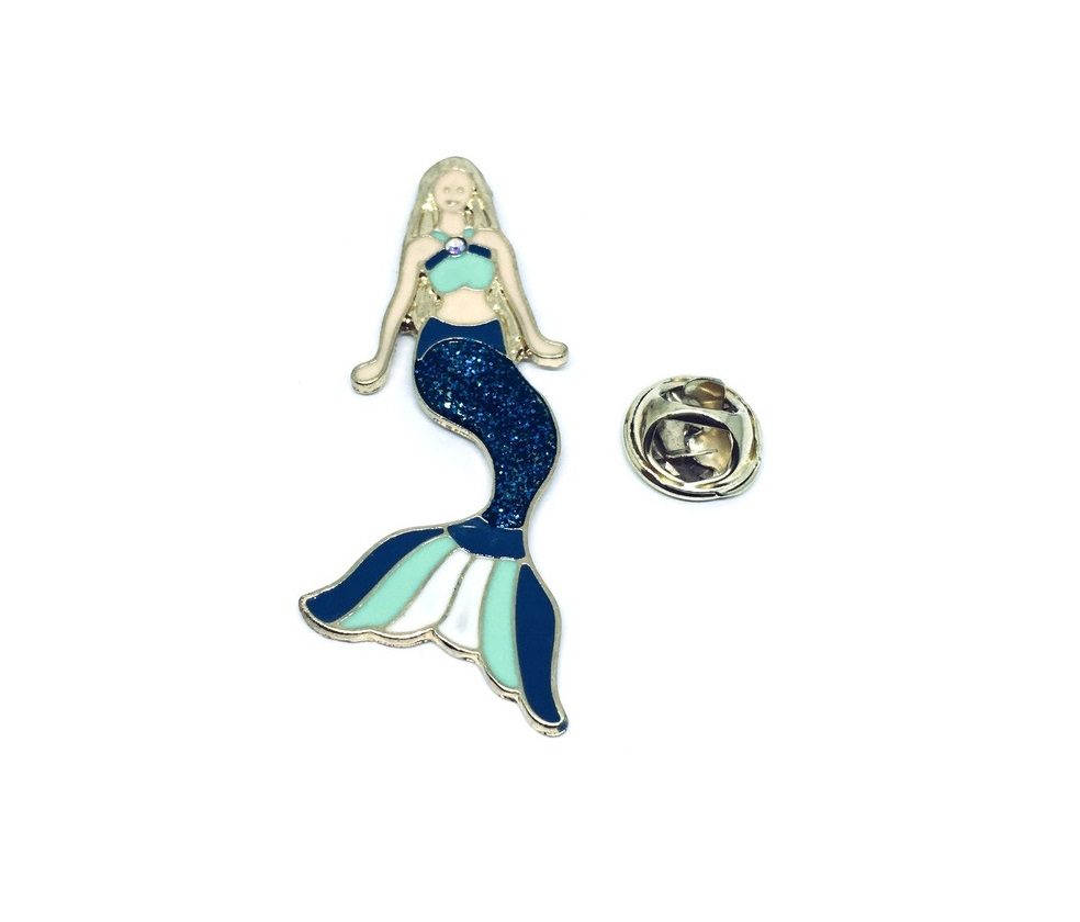Mermaid Enamel Brooch Pin