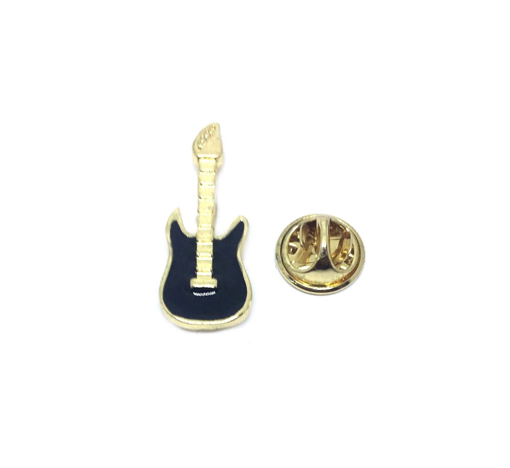 Black Guitar Enamel Pin