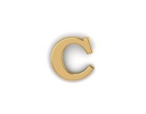 Letter C Pin - gold