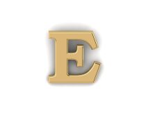 Letter E Pin - Gold