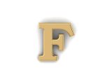 FPAL-006-Letter F Pin – Gold