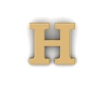 Letter H Pin - Gold