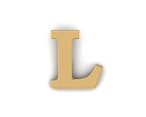 Letter L Pin - Gold