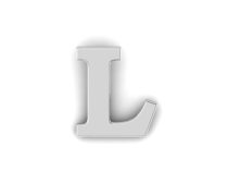 Letter L Pin - Silver