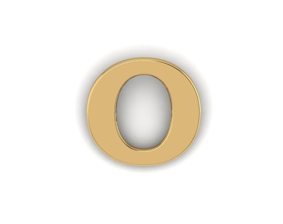 FPAL-015-Letter O Pin - Gold Letter O Pin - Gold