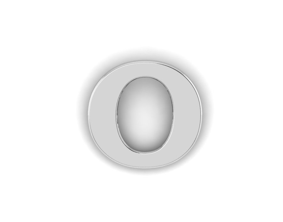 FPAL-015 Letter O Pin - Silver Letter O Pin - Silver