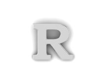 Letter R Pin - Silver
