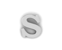 Letter S Pin - Silver