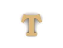 Letter T Pin - Gold
