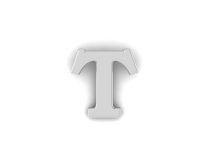 Letter T Pin - Silver