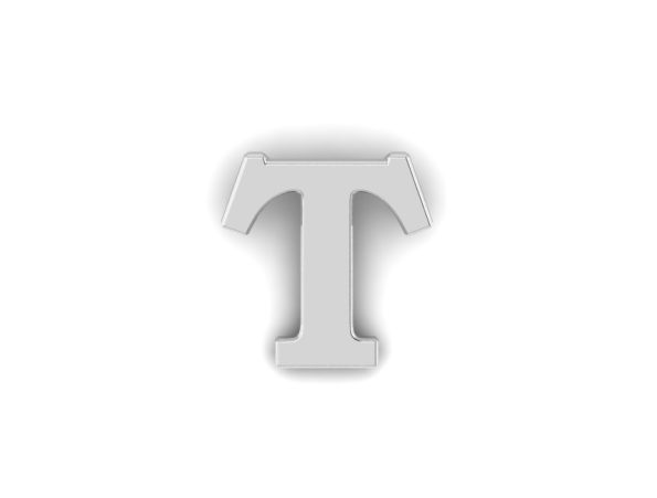 Letter T Pin - Silver