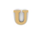 Letter U Pin - Gold