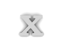 Letter X Pin - Silver