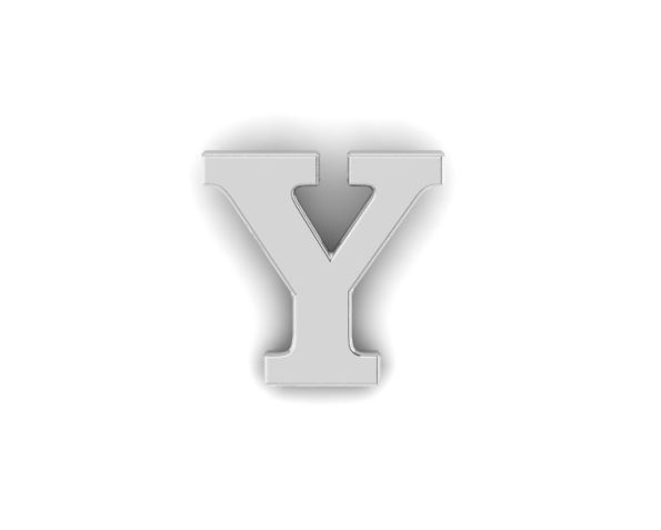 Letter Y Pin - Silver