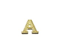 Gold Alphabet Letter A Pin