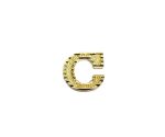 FPAL-032 Silver Alphabet Letter C Pin