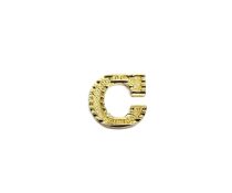 Gold Alphabet Letter C Pin
