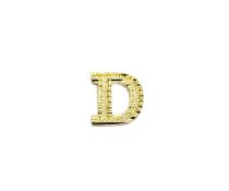 Gold Alphabet Letter D Pin
