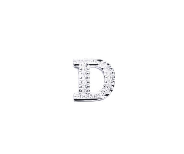 Silver Alphabet Letter D Pin