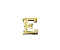 Gold Alphabet Letter E Pin