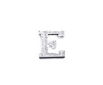 Silver Alphabet Letter E Pin