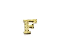 Gold Alphabet Letter F Pin