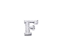Silver Alphabet Letter F Pin