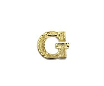 Gold Alphabet Letter G Pin