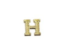 Gold Alphabet Letter H Pin