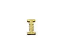 Gold Alphabet Letter I Pin