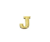 Gold Alphabet Letter J Pin