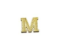 Gold Alphabet Letter M Pin