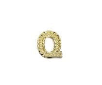 Gold Alphabet Letter Q Pin