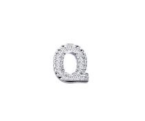 Silver Alphabet Letter Q Pin