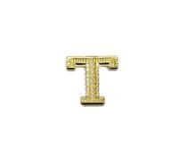 Gold Alphabet Letter T Pin