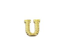 Gold Alphabet Letter U Pin