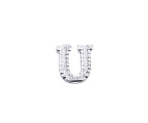 Silver Alphabet Letter U Pin