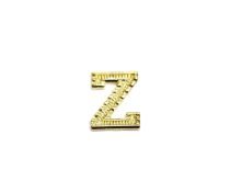 Gold Alphabet Letter Z Pin