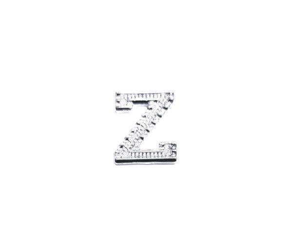 Silver Alphabet Letter Z Pin