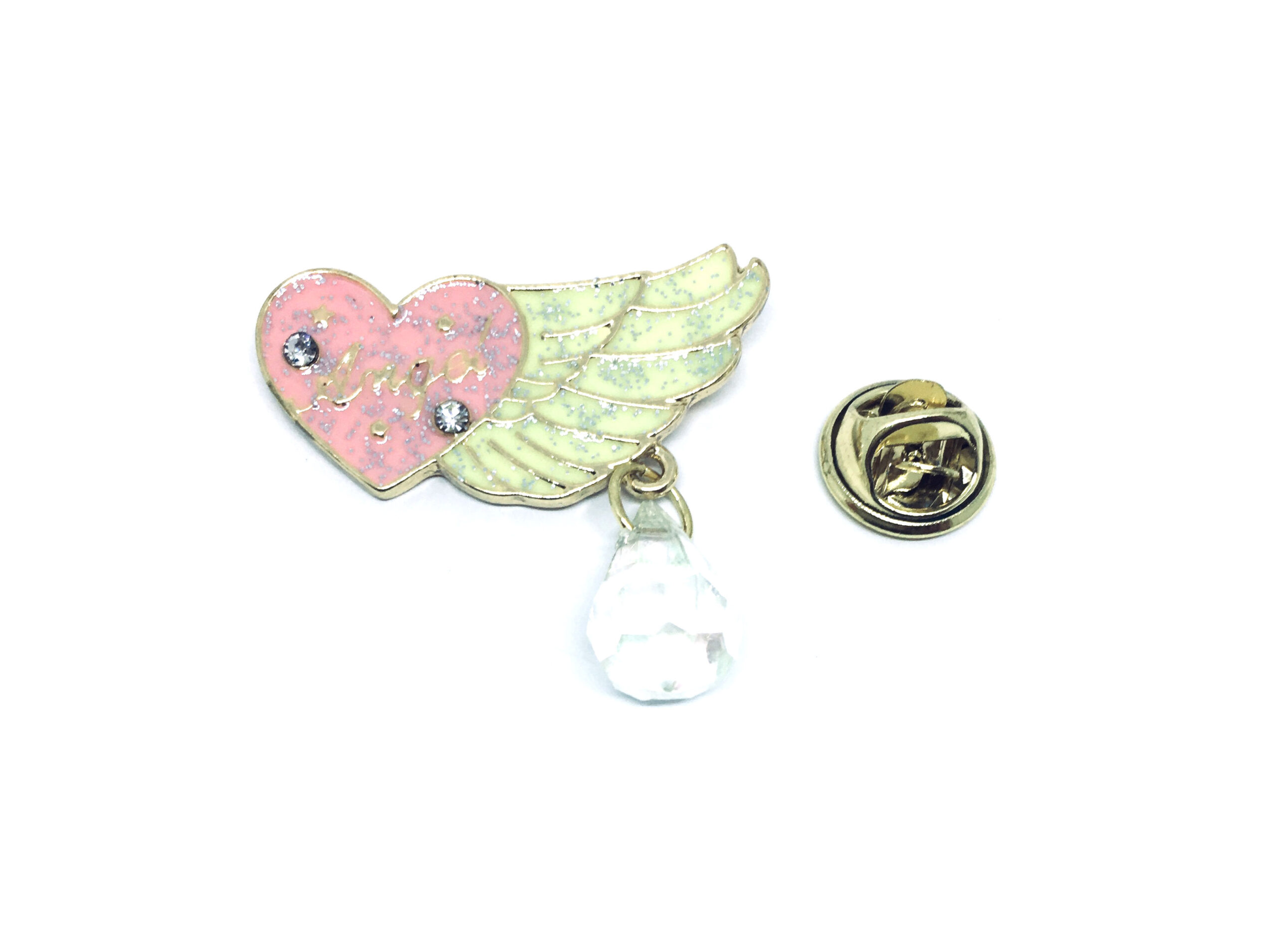 Angel Wing Heart Enamel Pin