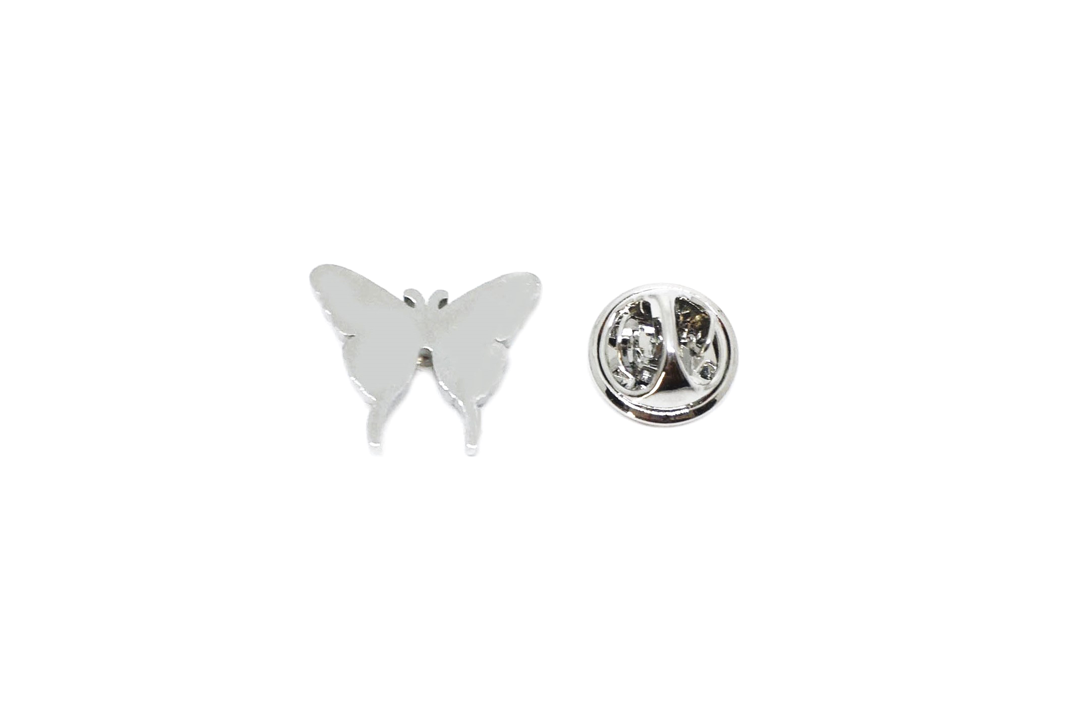 Tiny Silver Butterfly Pin Badge
