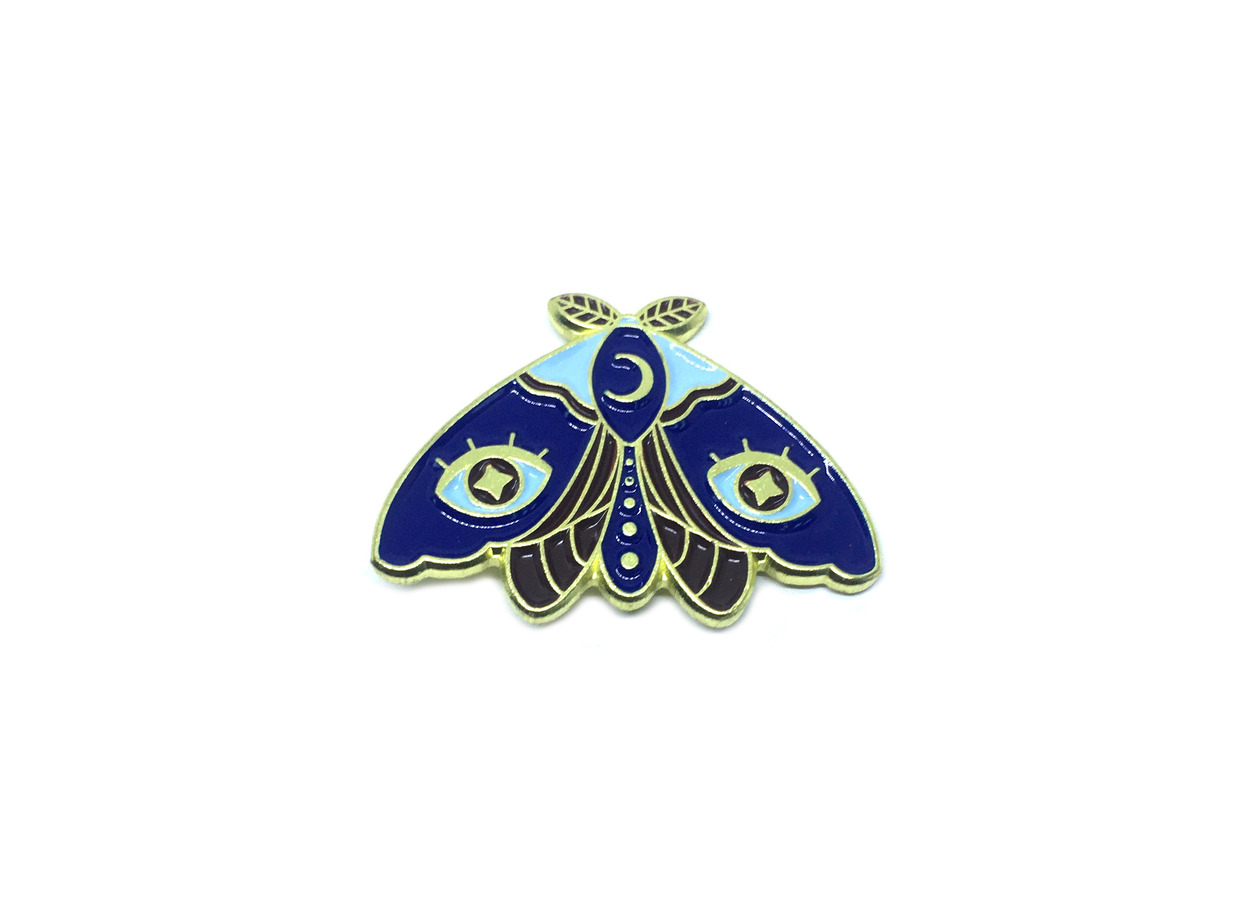 Blue Enamel Butterfly Brooch pin