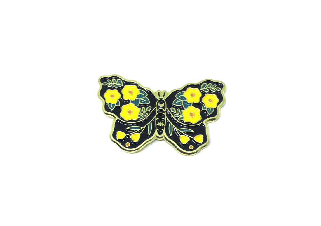 Yellow and Black Butterfly Pin
